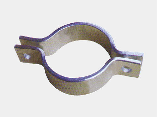 Flat steel pipe clamp