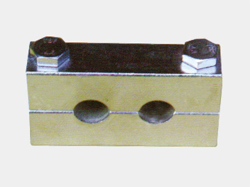 Steel double hole pipe clamp